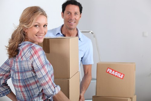 Packed moving boxes ready for relocation in Shepherd’s Bush