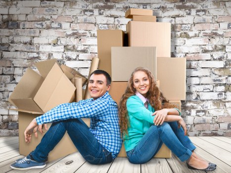 Packed business items ready for commercial removals in West London
