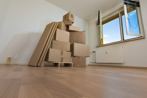 Small removals van serving Shepherds Bush streets and flats