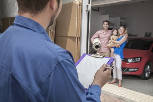 Reusable household items prepared for charity donation after a move