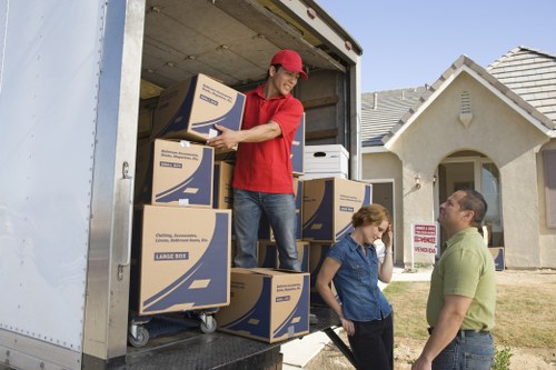 Preparation and loading support for a moving truck service in Shepherds Bush
