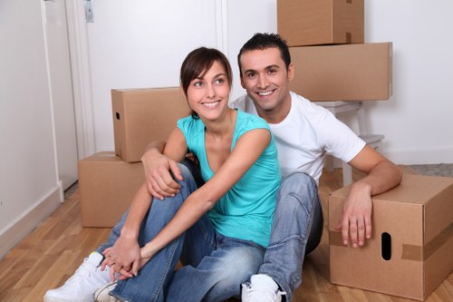 Office removals planning in Shepherds Bush with desks and boxes ready for relocation