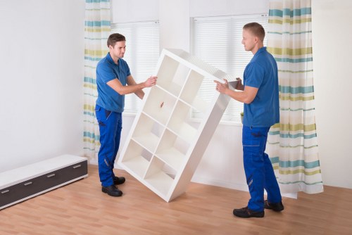 Commercial and household items ready for transport by van in West London