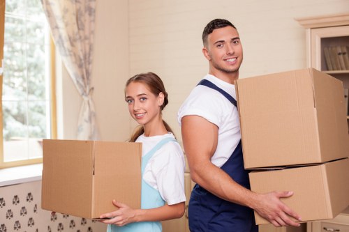 Careful handling of bulky furniture during a local move