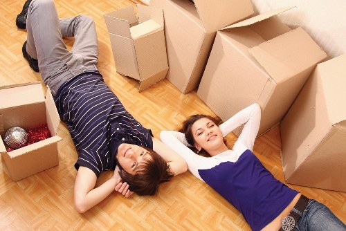 Packed household items ready for a move in Shepherds Bush